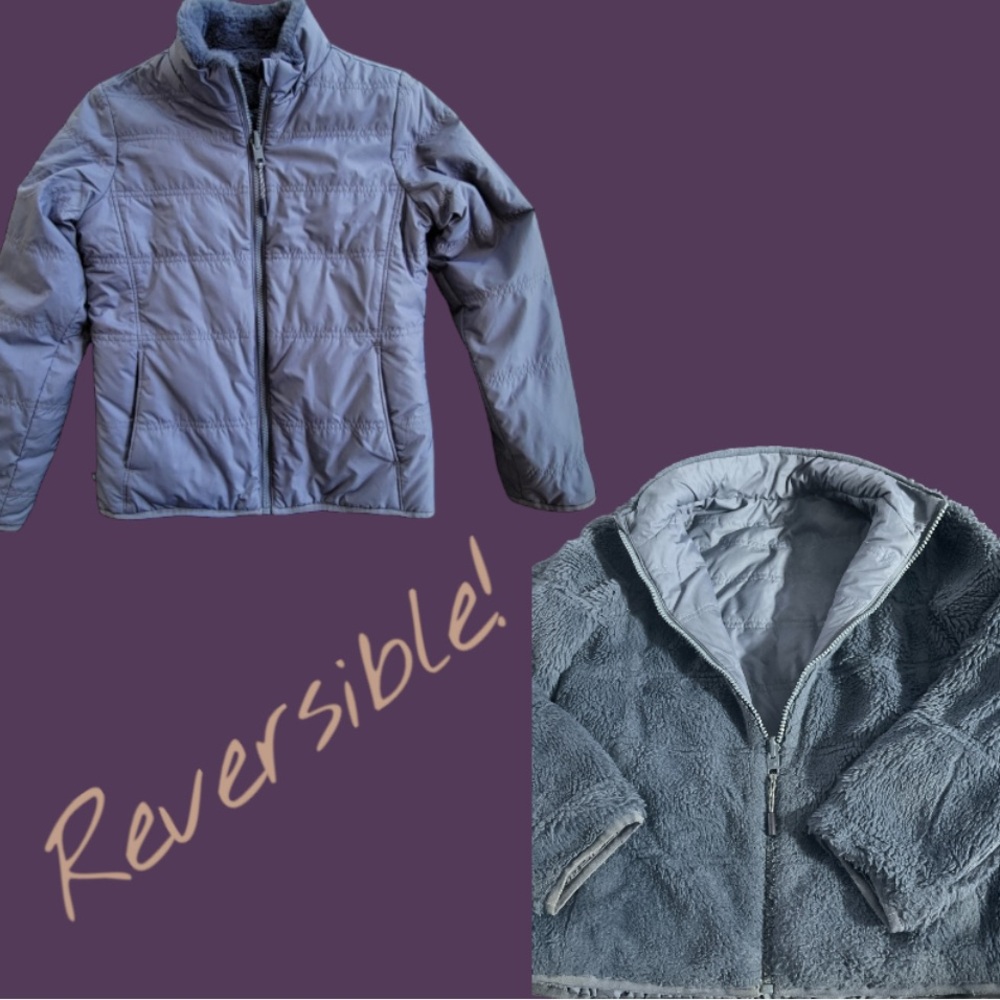 Athleta Kids Reversible Puffer Jacket - Gray